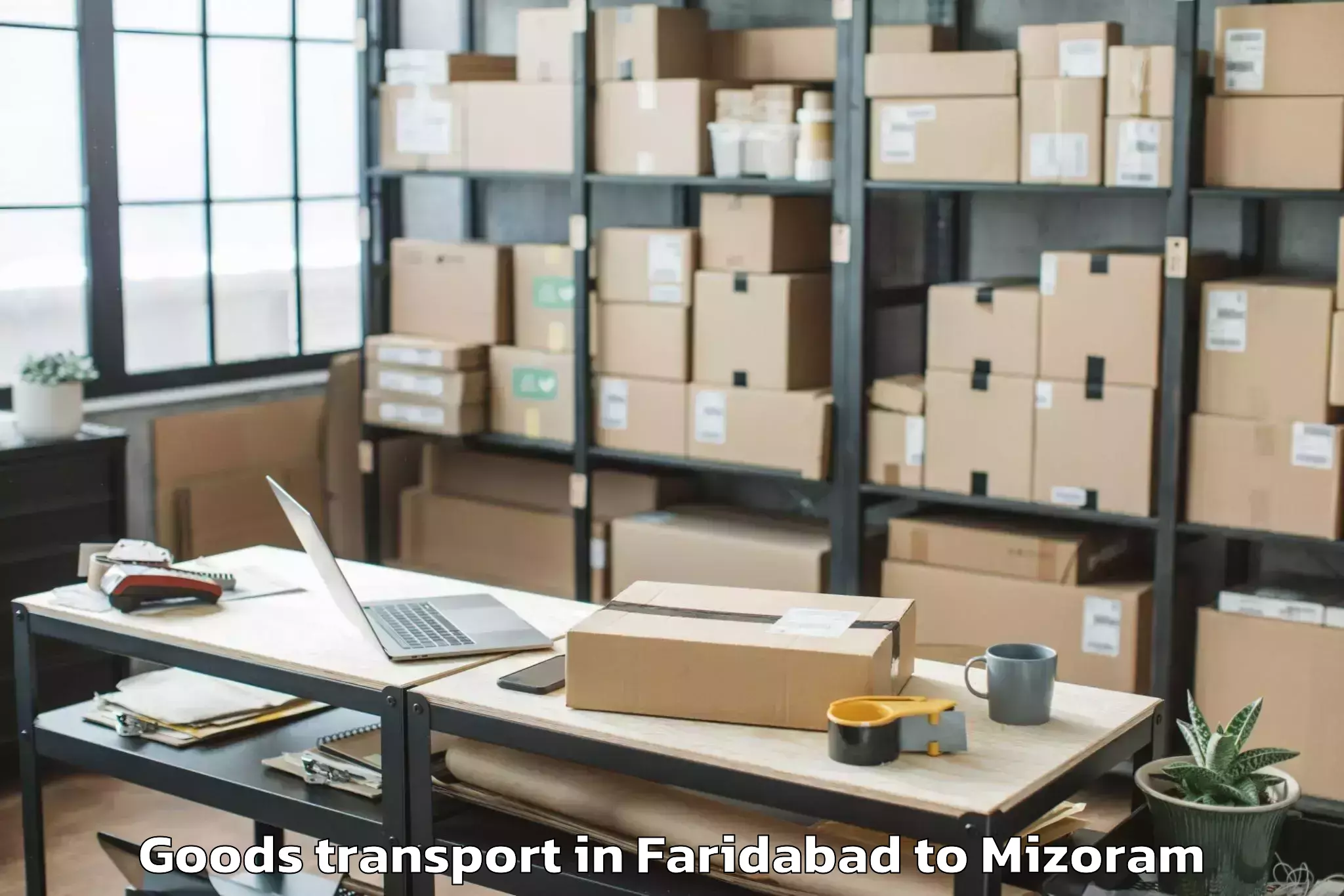 Faridabad to Ngopa Goods Transport